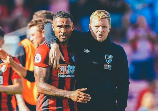 Callum Wilson with Eddie Howe.